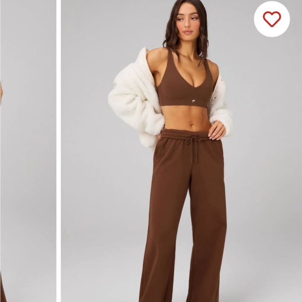 Fabletics Brown Fleece Sweats NWT